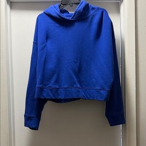 Old Navy Women's Royal Blue Cropped Hoodie